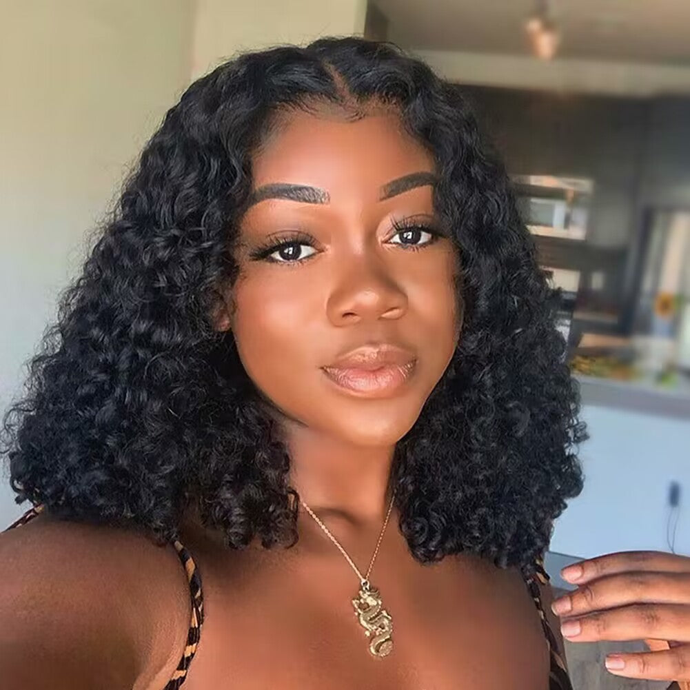 Wholesale Women's long bangs afro wrapped tube black spring curls short curly hair full head set